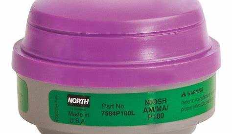 HONEYWELL NORTH Combination Cartridge/Filter, NIOSH Rating Ammonia (AM), Methylamine (MA), P100