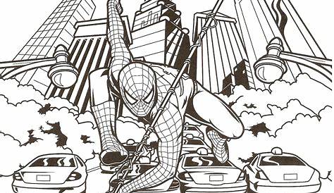 spiderman coloring page printable