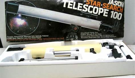 Vintage Jason Telescope 100 Model STAR SEARCH 100 Original Box Complete