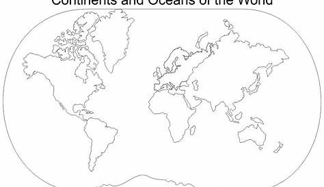 10 Best Continents And Oceans Map Printable PDF for Free at Printablee