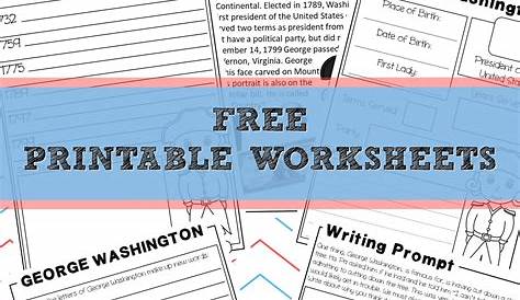 Free Printable George Washington Worksheets - Lexia's Blog