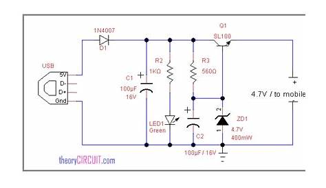 USB power mobile charger circuit