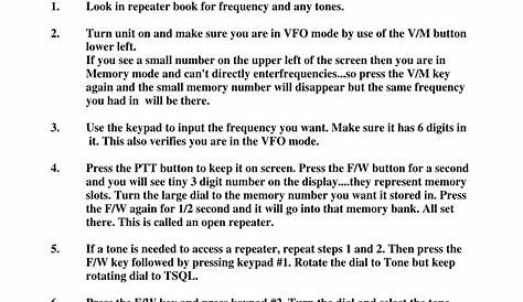 yaesu ft 60 program instructions