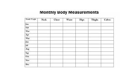 Intrepid printable body measurement chart | Derrick Website