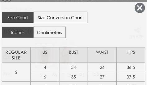 Pin by Judy Sumrall on Swimwear | Conversion chart, Chart, Size chart