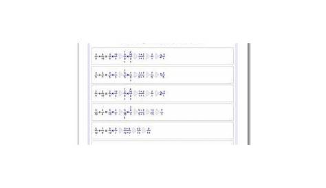 fraction division worksheet