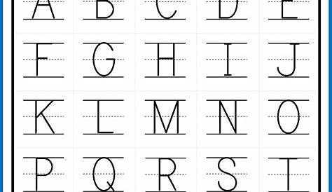 trace letters printable free