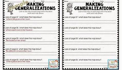 making generalizations worksheet 6th grade
