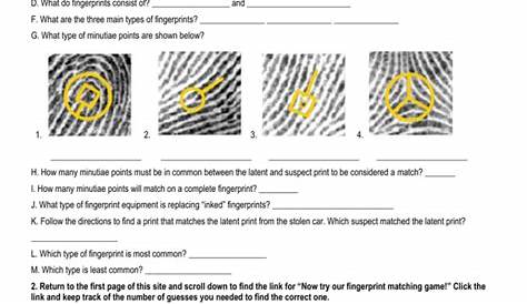 Fingerprint Challenge Worksheet Answers — db-excel.com
