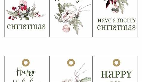Holiday DIY: Christmas Gift Tag Printables - Set of Six