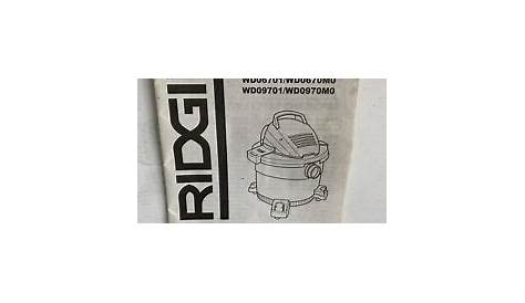 Ridgid Shop Vac 6 US gallon 22.5 liter Owners Manual ( Manual Only ) | eBay