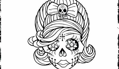 cute day of the dead coloring pages