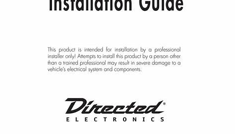 DIRECTED ELECTRONICS 3100 INSTALLATION MANUAL Pdf Download | ManualsLib