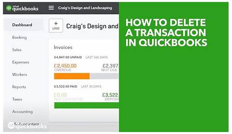 How to delete a transaction in QuickBooks | UK - YouTube