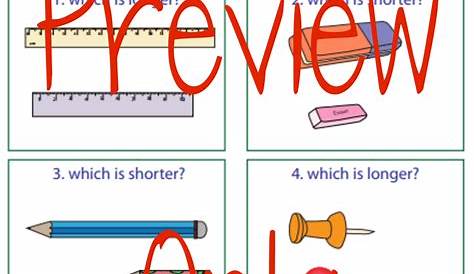long and short worksheet for class 4