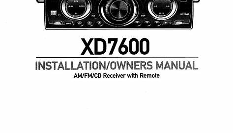 DUAL XD7600 INSTALLATION & OWNER'S MANUAL Pdf Download | ManualsLib