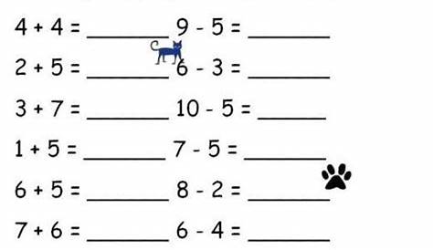 mixed addition subtraction kindergarten worksheet