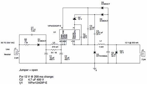 1w, 4w, 6w, 10w, 12w LED Driver Circuit SMPS