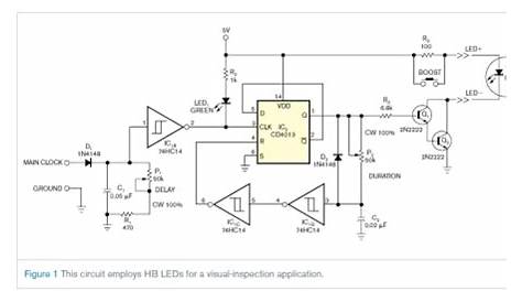 LED Circuit Diagram - LED strobe has independent delay and duration