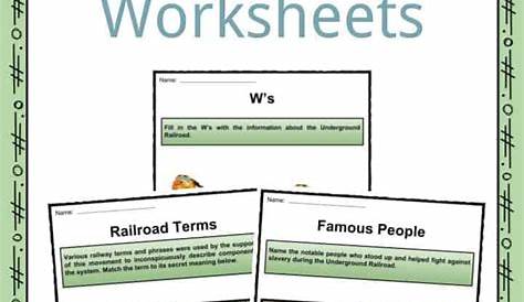 Underground Railroad Worksheets & Facts | Route, Reasons, Legacy
