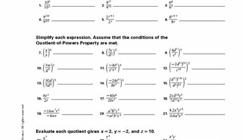 Worksheets. Exponent Laws Worksheet. Opossumsoft Worksheets and Printables