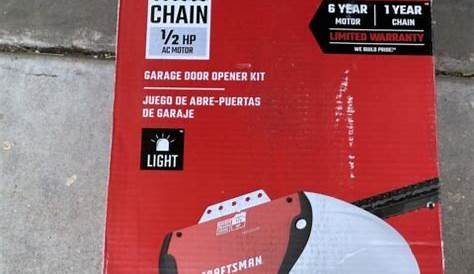 Craftsman 1/2 HP Chain Drive Garage Door Opener for sale online | eBay