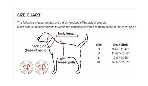 puppia harness size chart