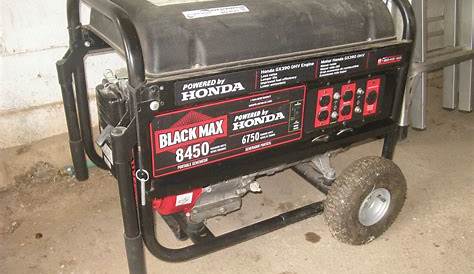 Black Max 8450 generator in Lyons, KS | Item BD9520 sold | Purple Wave