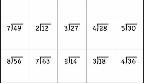 long division printable worksheets