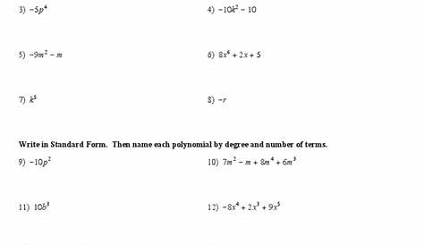 simplifying polynomials worksheet