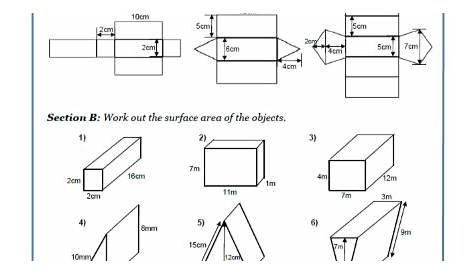 surface area worksheets pdf