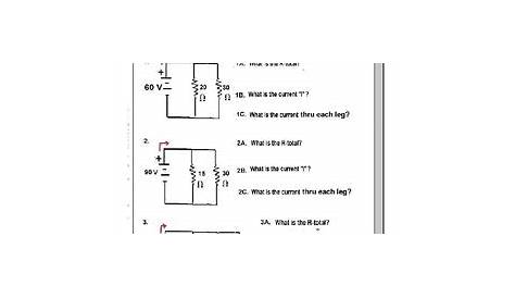Parallel Circuits II Worksheet (Parallel Circuits Continued) | TpT
