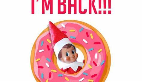 a donut with an elf's hat on it and the words donuts won't worry i'm