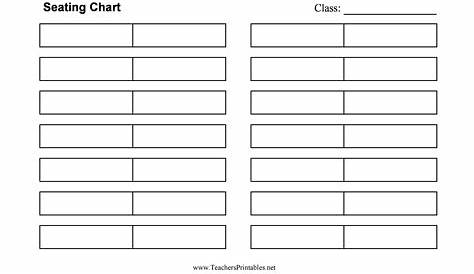 seating chart printable template