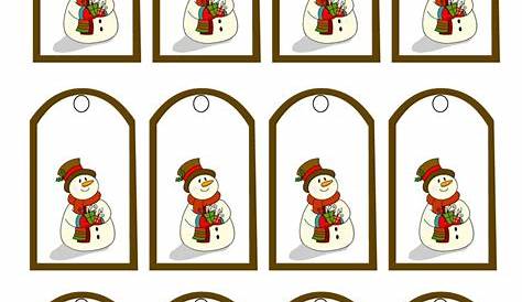snowman gift tags printable
