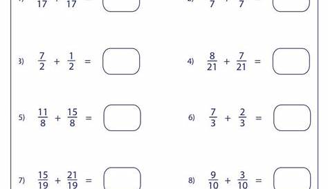 How To Add Fractions Worksheets | 99Worksheets