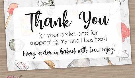 thank you for your order printable