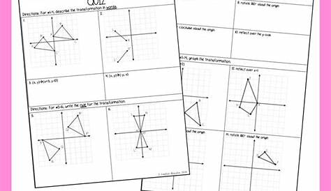 rotations reflections and translations worksheets