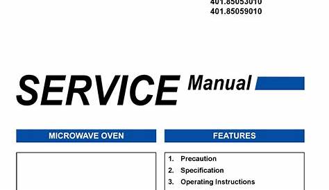 KENMORE 401.85052010 SERVICE MANUAL Pdf Download | ManualsLib