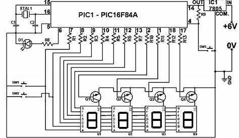 digital clocks with microcontroller circuit diagram