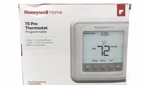 Honeywell T6 Pro Programmable Thermostat - White for sale online | eBay