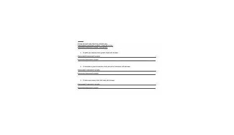 hypothesis and variables worksheets one answer key