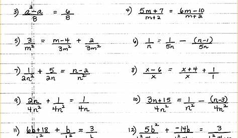 rational equation worksheets