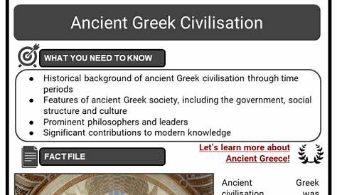 greek and roman civilization worksheet