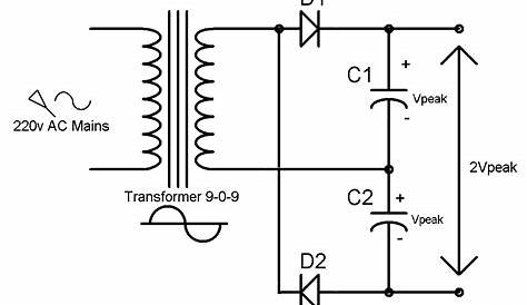 Voltage Multiplier Circuits - Voltage Doubler, Voltage Tripler