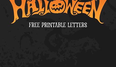 halloween printable letters