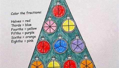 FREE Christmas fraction worksheet! | Fractions, Holiday math, Christmas