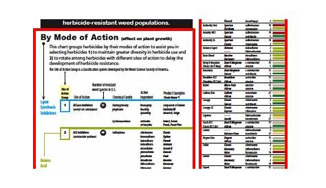 pesticide mode of action chart