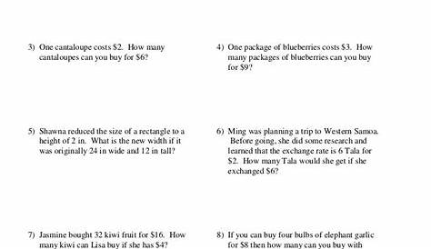ratio proportion word problems worksheet answers