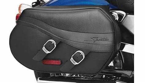 Harley-Davidson® Synthetic Leather Saddlebags Black Sportster Models